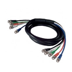 PROEL STAGE BNC500LU1 RG59 75 Ohm 14 mm kabel wideo z połączeniami 5 BNC - 5 BNC, dł. 1m